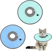 Cat Recovery Collar 2 PCS, Cat Neck Shield Adjustable Cat Neck Protector, dogs Flat Collar Pet Elizabeth Collar Prevent Kitten and Puppy from Licking Wounds(L)