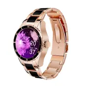 Smart Bracelet With Touch Screen Heart Monitoring Voice Control And Cycle Reminder Black Activity Trackers