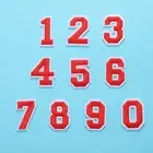 40pcs Numebrs Iron on Numbers Patches Red Number Patches for Repairing Clothes
