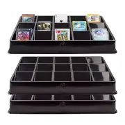 Trading Card Sorting Trays, 3pk / 15-Slot; CCG Mtg Poke Card Games Storage