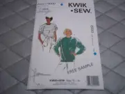NEW Kwik Sew 0000 Loose Fitting T Shirt Sweatshirt Misses XS XL Sewing Pattern