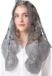 [Spanish mantilla] Infinity Lace Mass Embroidery Mantillas Catholic Church Chapel Scarf