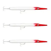 3x Rapala 22cm Flash X Skitter Floating Topwater Fishing Lures - HD Red Head UV
