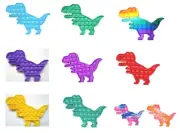 Dinosaur Push Pop Bubble Fidget Toy Sensory Stress Relief Special Needs Play Toy
