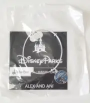 NWT Disney Parks Alex and Ani Space Mountain Silver Charm Bangle Bracelet