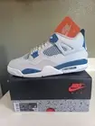 size 12 __ nike air jordan 4 retro off white military blue 2024 industrial 4s sb