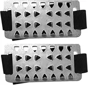 [FOYTOKI] 1pair Anti- Ice Grippers for Shoes Teeth Crampons for Climbing Hiking Jogging and Ice Fishing Lightweight Easy to Clean