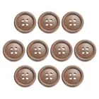 10pcs Sewing Button 20m 4 Holes Resin Round Craft Buttons, Light Brown