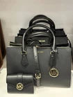 MICHAEL KORS MEDIUM SATCHEL SHOULDER HANDBAG PURSE MESSENGER CROSSBODY + WALLET