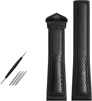 [AEHON] Cow Leather Watch Strap 22mm Watchband For tag Heuer Fiyta Tissot Watch Band Red Stitches Genuine Leather Bracelet