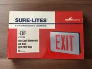 Sure-Lites EATON LED Emergency Light CX61RB Die-Cast Exit Sign NEW (F3)