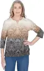 Alfred Dunner Ombre Medallion top Size 1X NWT