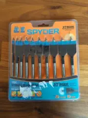 Brand New Spyder Stinger 10 PC. Spade Bit Drill Set