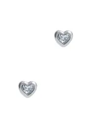 Coach Crystal-embellished Heart Stud Earrings - Silver ONE SIZE