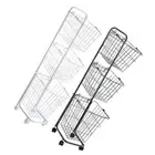 3 Tier Laundry Cart with Wheels Bathroom Cart Organizer Storage Trolley