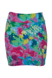Rose Print Mini Skirt--SS-4456