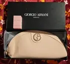 Giorgio Armani Beauty Makeup Bag Pouch New In Box w/My Way Perfume Sample