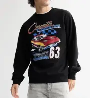 Corvette Sting Ray Chevrolet GM Men’s Black Sweatshirt Size XL