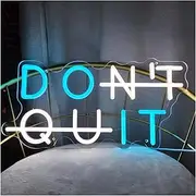 Sign Lamp DON'T QUIT Neon Sign USB Powered Dimmable Neon Light For Bar Bedroom Living Room Party Home Decor 19.8cm×40cm