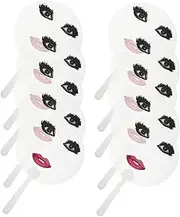 BESTOYARD 10pcs Transparent Handheld Fans: with Lip Pattern Portable for Performance Props Festive Gatherings Stylish Summer Accessories