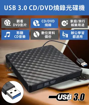 【Anra】USB 3.0 外接式 光碟機 【CD/DVD讀取燒錄】Combo機 燒錄機 適筆電桌電 (6.4折)