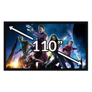 110" Inch Theatre Projector Screen 16:9 Fixed Frame for Home Cinema