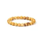 Beading Beautiful Palo Santo 8mm Round 21ct Mala Bead Elastic Bracelet 19cm