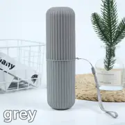 Travel Plastic Portable Toothbrush and Toothpaste Cup Holder, Grey