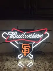 Bow Tie San Francisco Giants Beer 20"x16" Neon Sign Lamp Glass Bar Pub Decor