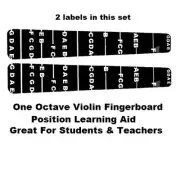 2 Violin Fiddle Fingerboard Fret Guide Labels Fingering 4/4