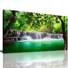 Wall Art Waterfall Tree Landscape Picture Canvas Wall Art Print Paintings Mod...