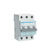Hager MSN310 Miniature Circuit Breaker, MCB, 3 Pole, 10A, 415V, C Curve, 6KA, Din Rail Mount, 3 Module