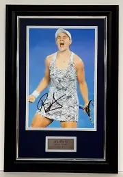 Ash Barty Australian Open Champion 2022 Signed Framed Action Photo Tennis