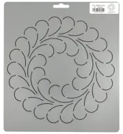 Feather Quilting Stencil Quilt Block Scallop Circle Swirl Patterns 8" Template