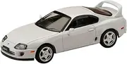 HJ64 1/64 Toyota Supra RZ (JZA80) with Active Spoiler Parts Super White II Finished Product