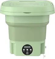 8L Portable Foldable Mini Washing Machine Collapsible Bucket For Travel Dorm Apt Green