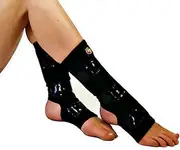 Mighty Grip Black Pole Dancing Ankle Protectors with Tack Strips for Gripping The Pole (1 Pair)