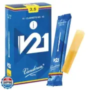 Vandoren V21 Eb Clarinet Reeds, Strength 3.5, Box of 10, CR8135