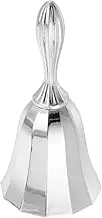 Amosfun Vintage Loud Solid Hand Call Bell Wedding Dinner Call Bell Teacher School Classroom Service Silver