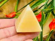 Orange Calcite Pyramid, Yellow Calcite Crystal, Healing Crystal, Metaphysical