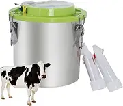 Electric Cow Milking Machine, 12L All in One Automatic Breast Pump with Adjustable Suction, Rechargeable Livestock Milking Supplies, Pulsational Milk Sucking, for Cattle, Cow