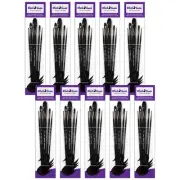 Black Swan Synthetic Red Sable Long Handle Brush Filbert (Set of 5) - 10 Pack