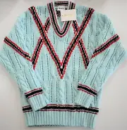 $1100 NEW Auth BRIONI CABLEKNIT 100% WOOL V-NECK Sweater Pullover 46 48 50 52