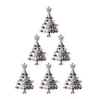 6pcs/set Napkin Ring Visual Effect Decorative Exquisite Christmas Tree Shape