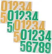 DECOMELODY 4 Sheets Adhesive Number Stickers for Mailboxes and Bins DIY Numbers for Home Address Signs and Office Labels