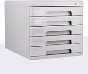 File Cabinet Desktop File Cabinet Drawer Type Lockable Cabinet Multi-layer File Storage for Home Office(White)
