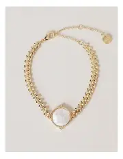 [Piper] Circle Big Charm Bracelet in Gold