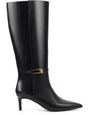 [Siren] Drake Stiletto Long Boots in Black Ptnt