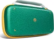 Xcitifun Carrying Case Designed for Nintendo Switch for Kids Girls Boys Cute Kawaii Travel Carry Bag for Switch / Lite / OLED 10 Game Cartridge Switch Protective Cover Carrying Cases - Green Texture