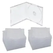 2-20x Lot 10.4 mm Standard Single Clear CD Jewel Case with Assembled Clear Tray